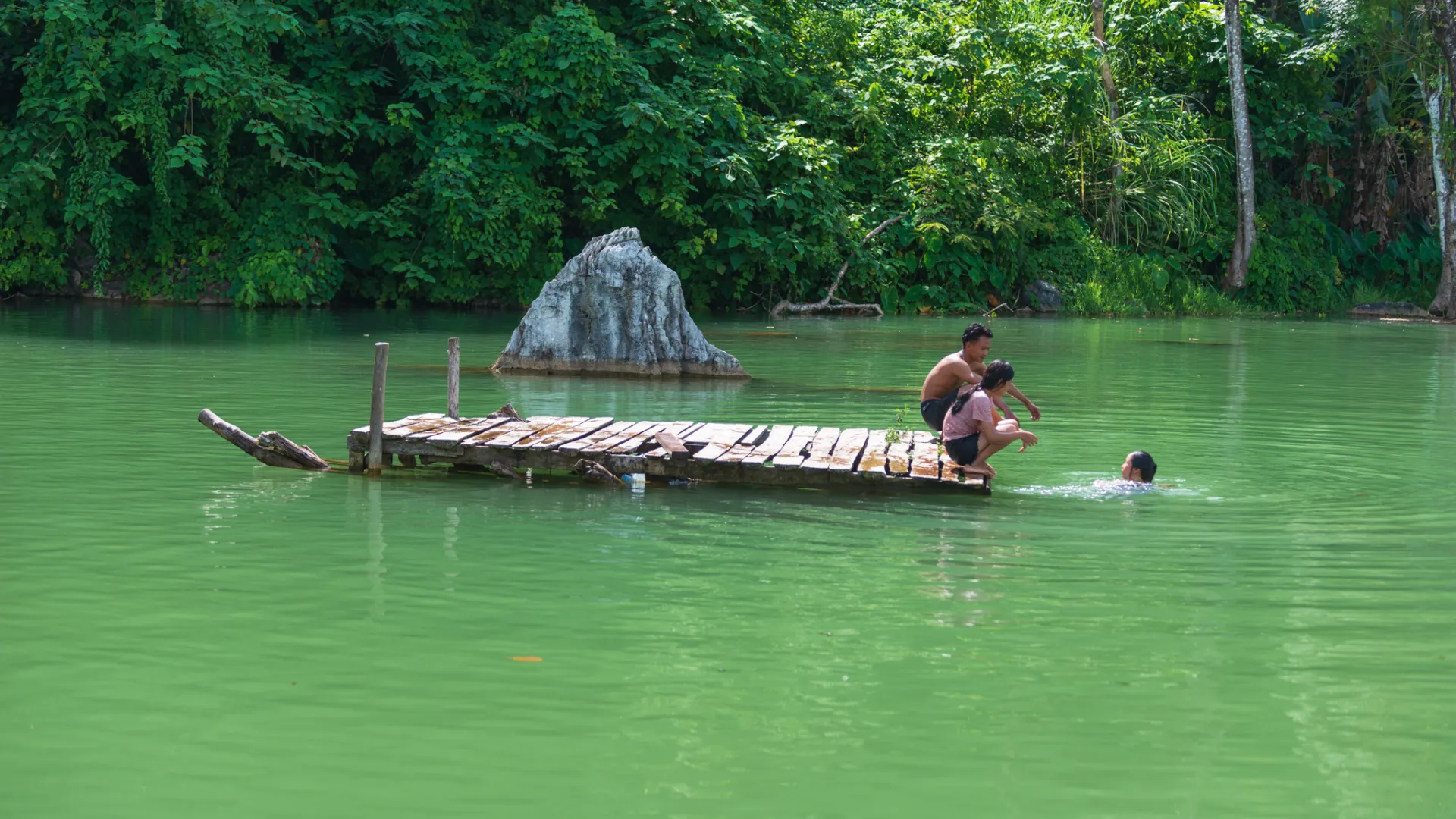 Lagoon at Tham Nam Water Cave
