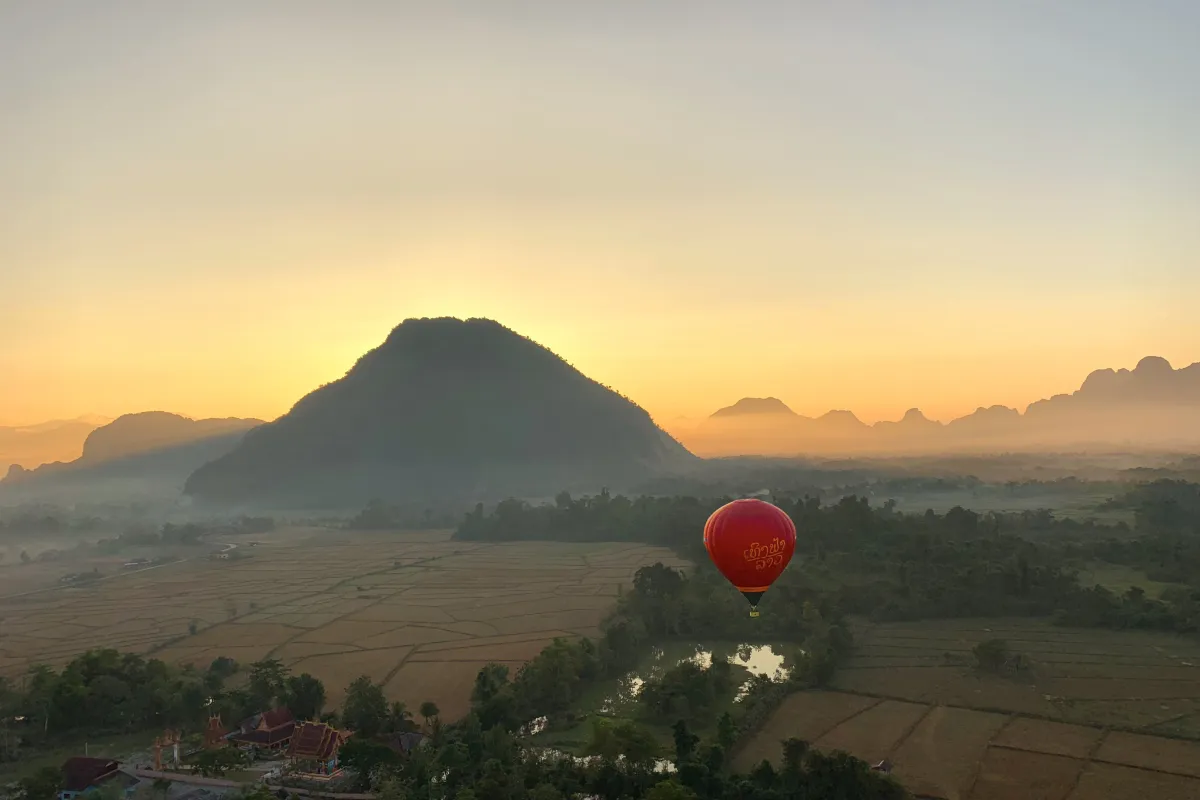 Hot Air Balloon Ride Experience Over Vang Vieng