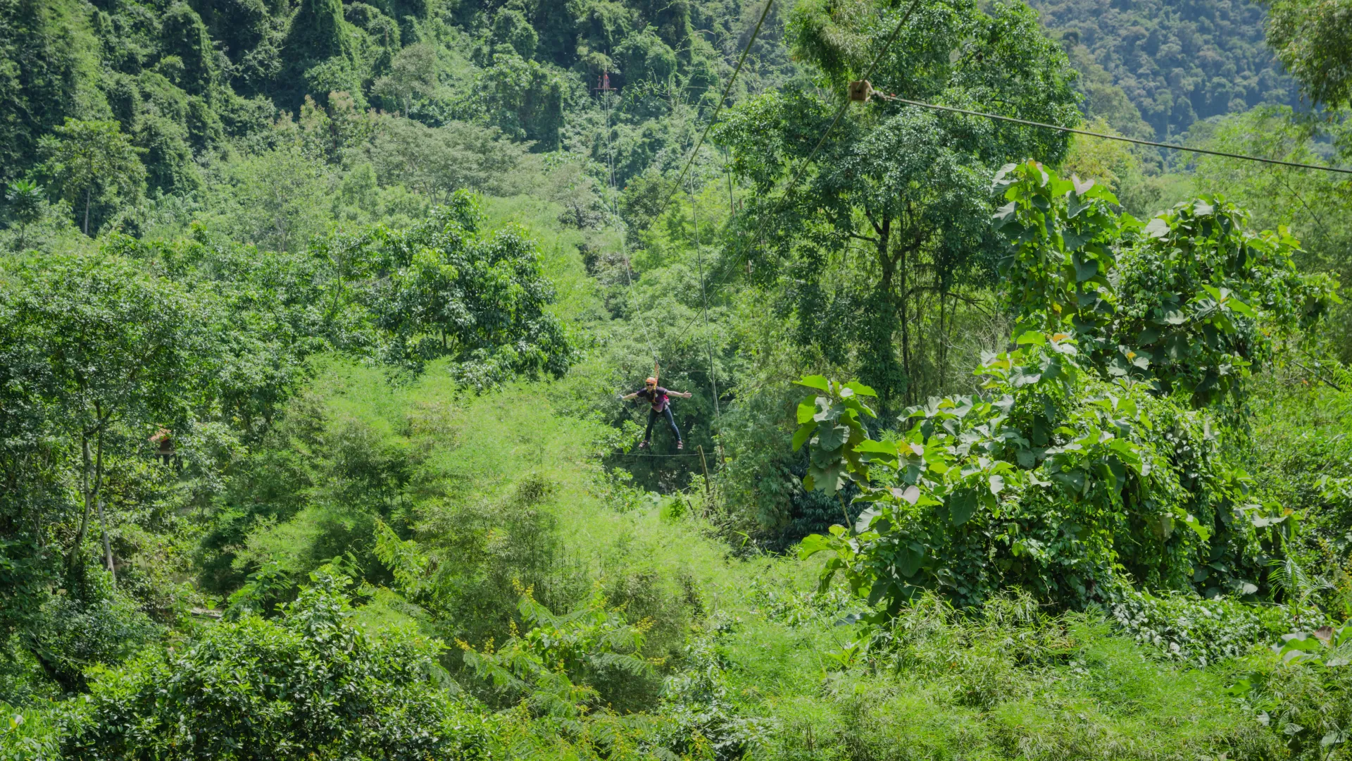 Ziplining in Vang Vieng