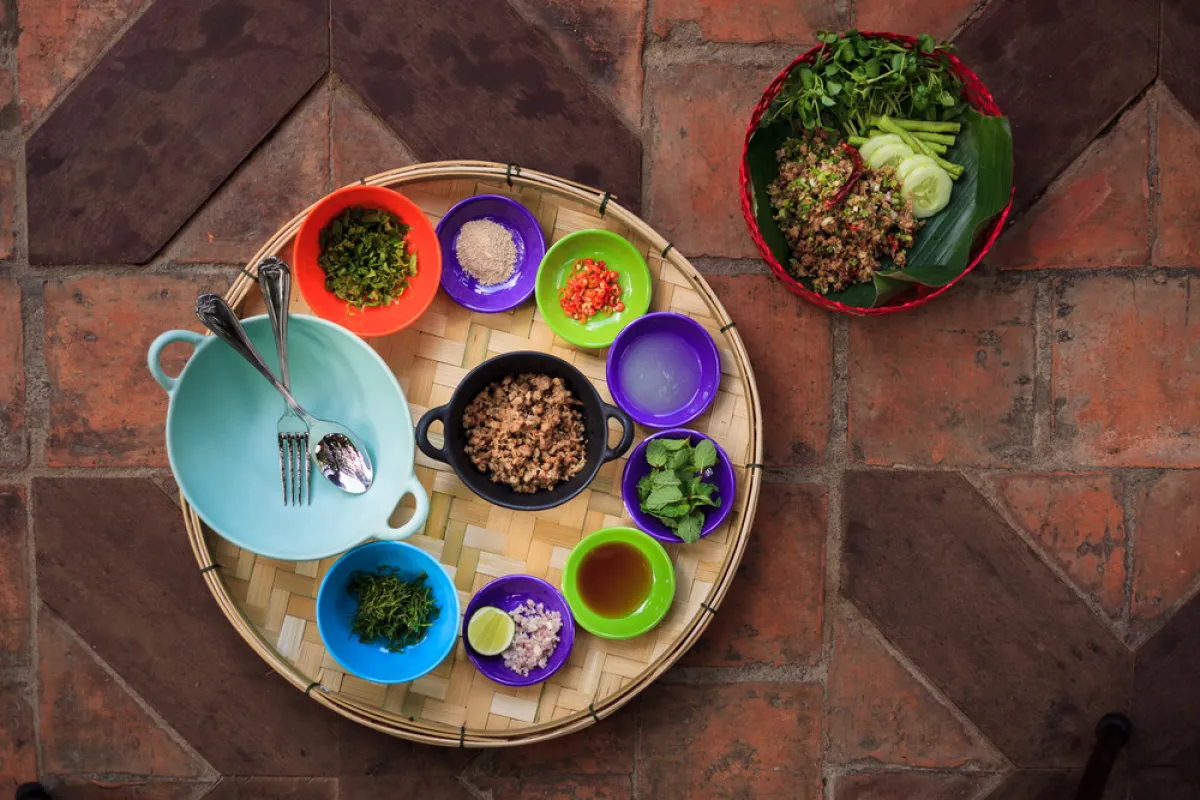 Food Menu in Manda Lao, Luangprabang