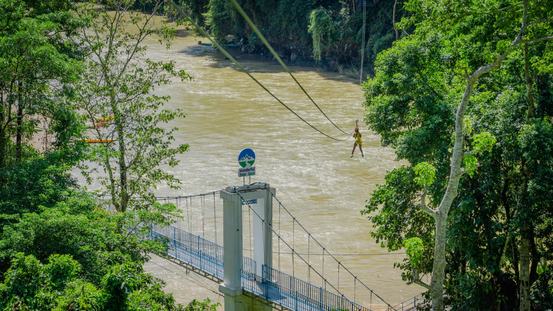 Ziplining in Vang Vieng