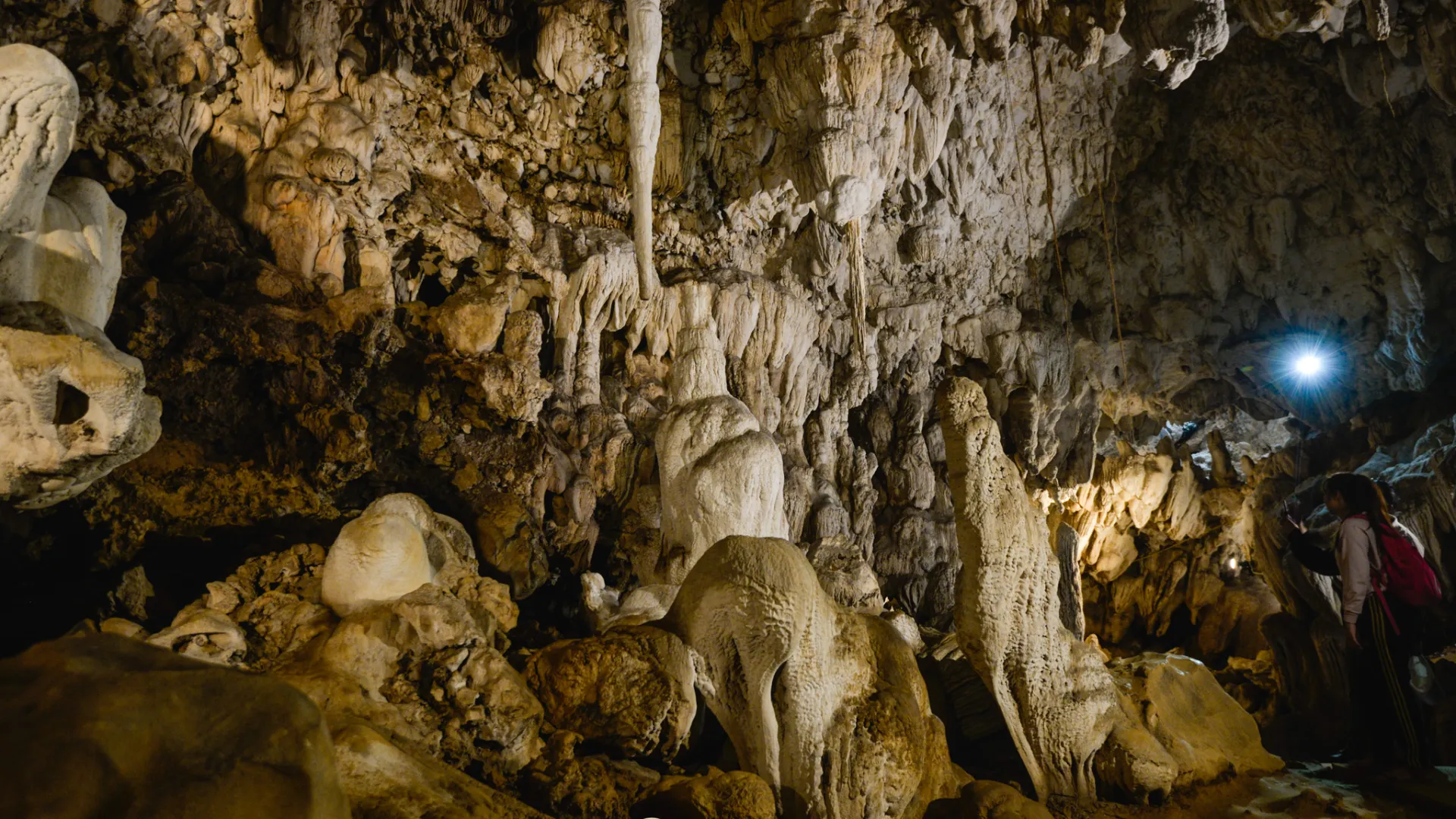 Explore various unique formations in Tham NangFa