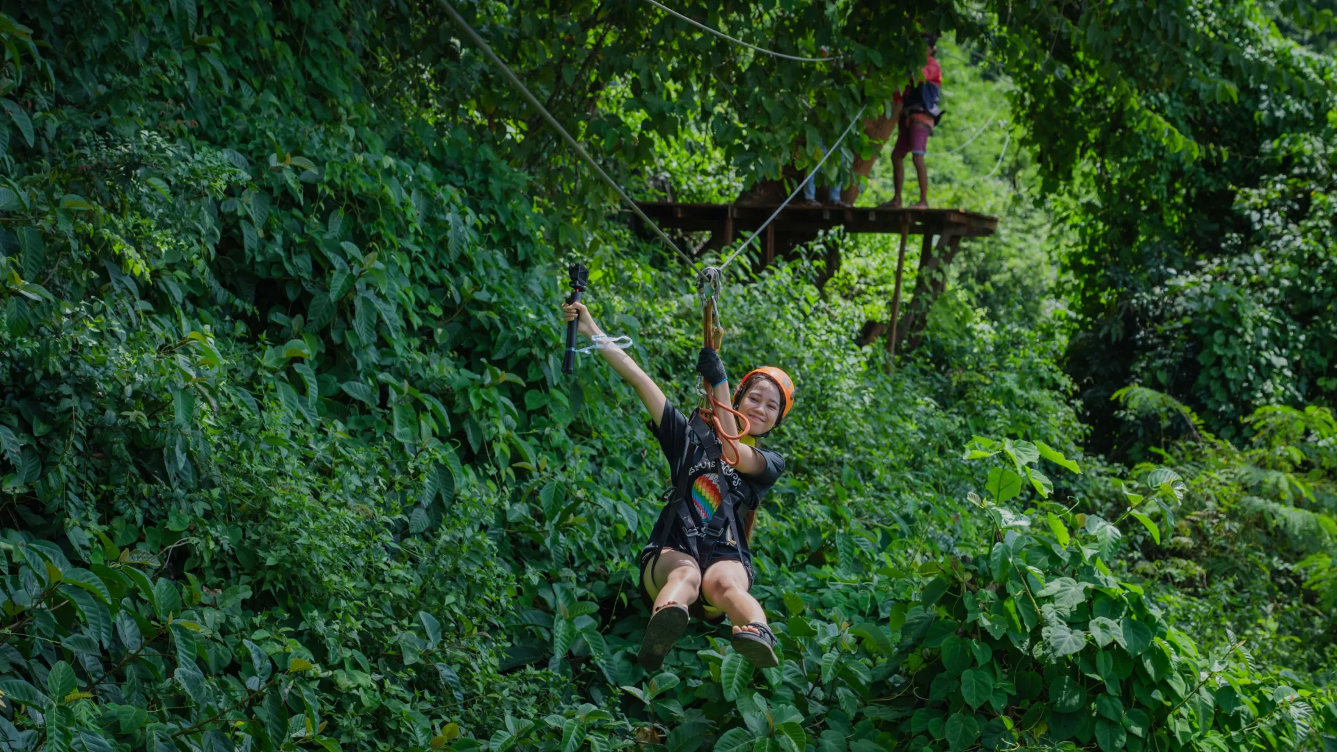Ziplining in Vang Vieng