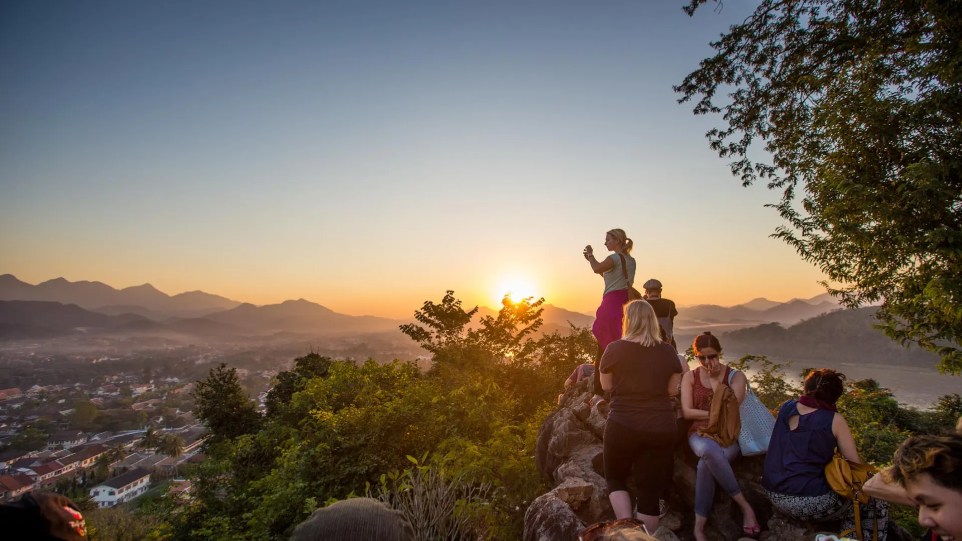 Sunset view from the Phousy Mountain