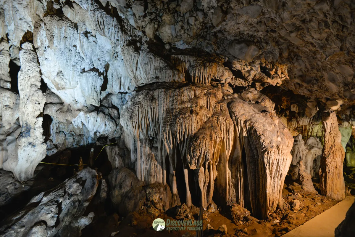 Explore various unique formations in Tham NangFa