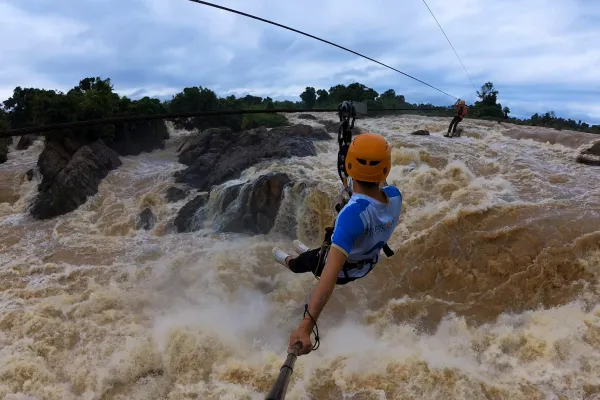 Ziplining Adventure at Li Phi Waterfall