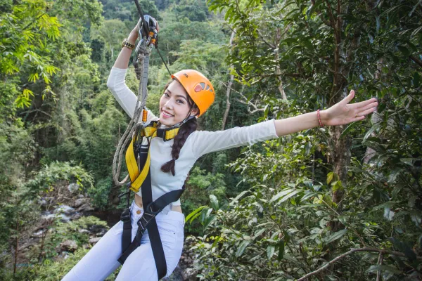 4 Ziplines and Tree Top Experience at Nam Kat Yorla Pa