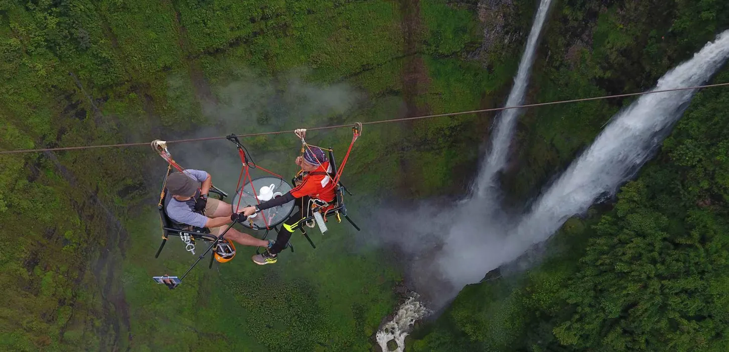 Fly at Tad Fane with Coffee Break 300 Meters High In the Air