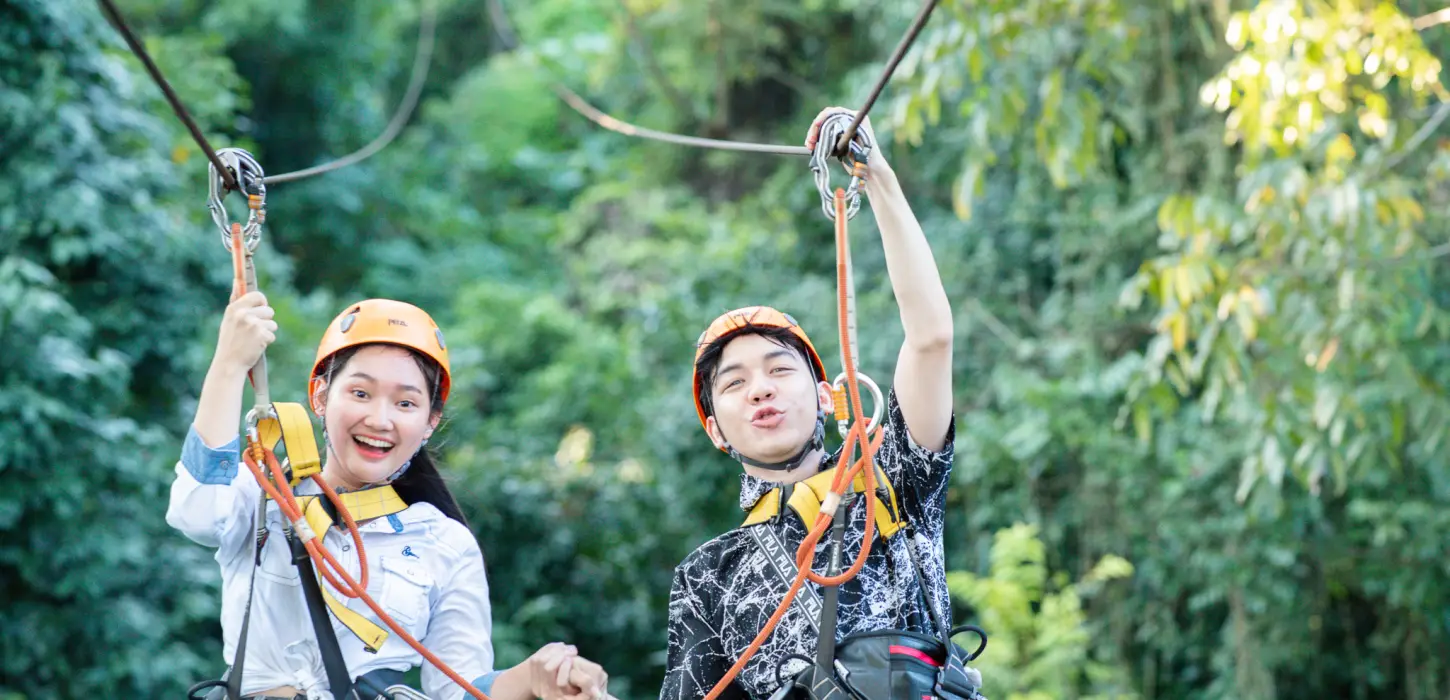 Zip Line Adventure at Green Jungle Park