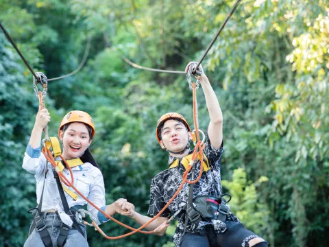 Zip Line Adventure at Green Jungle Park