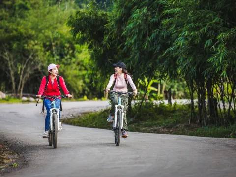 Cycling, Trekking, Sky Bridges, Waterfall at Nam Kat Yorla Pa