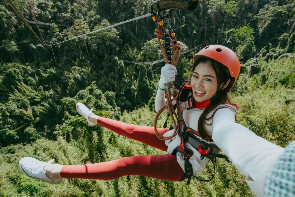 แพ็คเกจ C ทางเดินลอยฟ้า > จุดถ่ายรูป > ซิปไลน์> Tree Top