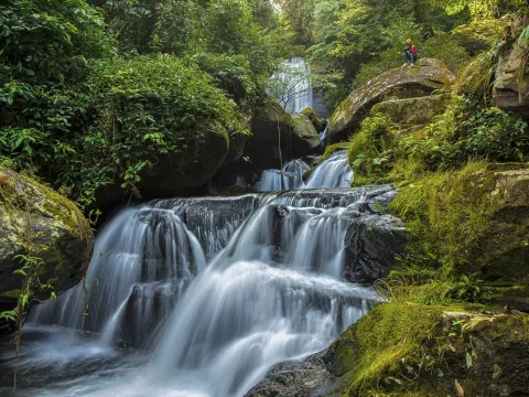 Resort Car, Trekking, Sky Bridges, Waterfall, 11 Zip Lining at Nam Kat Yorla Pa