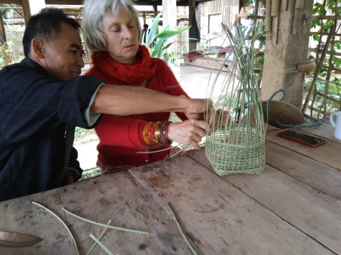 Bamboo Weaving Workshop At BanLue Handicrafts Center