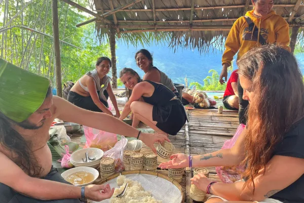 Adventure & Flavors: 1-Day Trekking Tour with Bamboo Cooking Experience