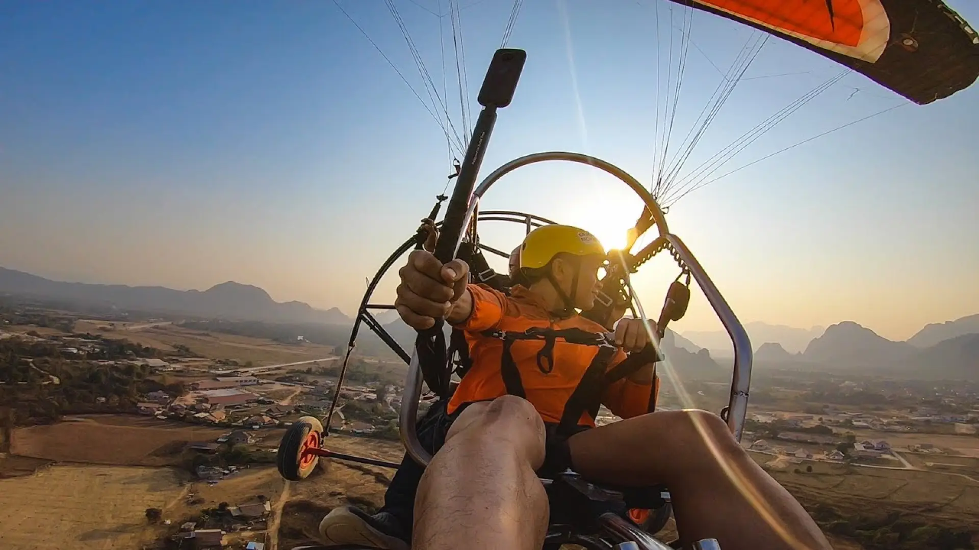 Sunset Paramotor above Vang Vieng